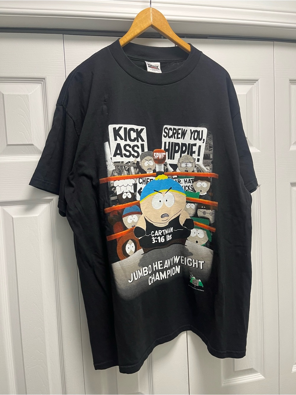 1998 South Park Cartman Jumbo Heavyweight Champion Tee